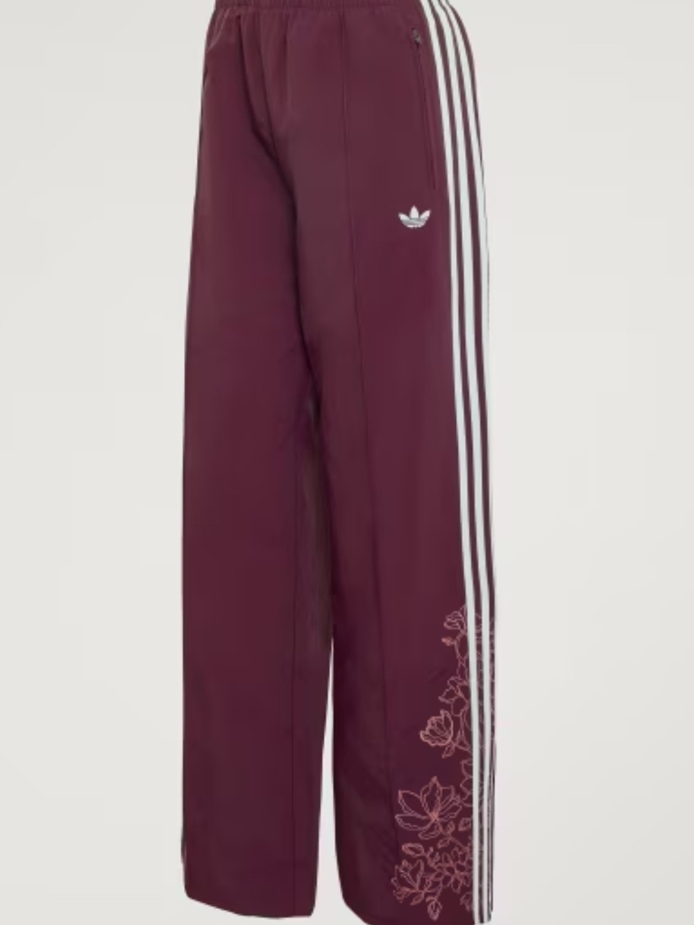 Adidas Women Maroon 3-Stripe Track Pants